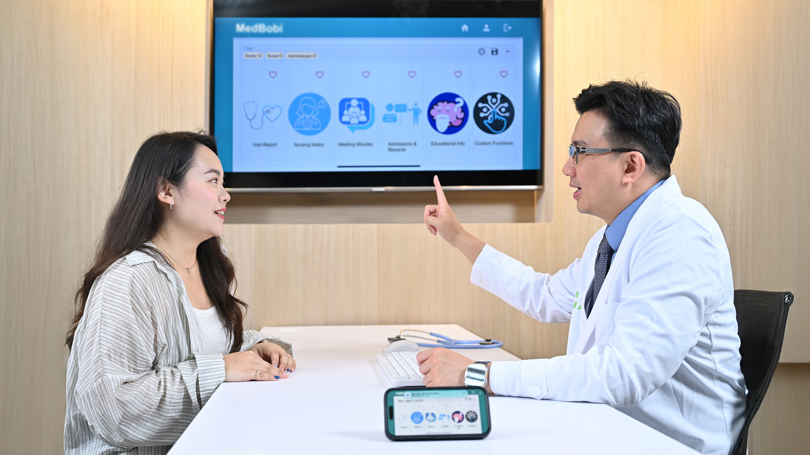  MedBobi can understand up to 96 languages and convert speech into text, reducing medical staff's administrative work time by 75%.