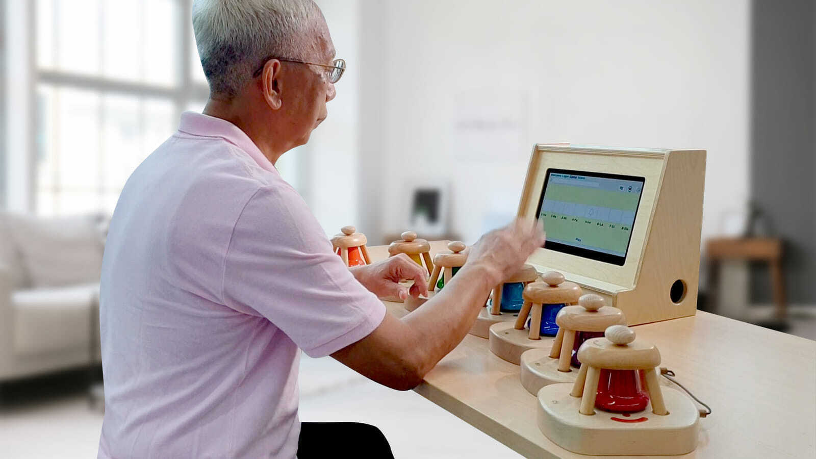 hrough button-press musical instruments, BeatSync can tailor the training experience to individual needs.