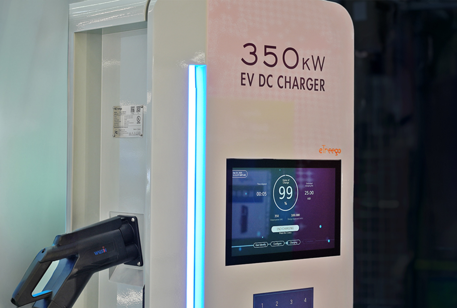 The charger incorporates a user-friendly interface and diverse payment options.